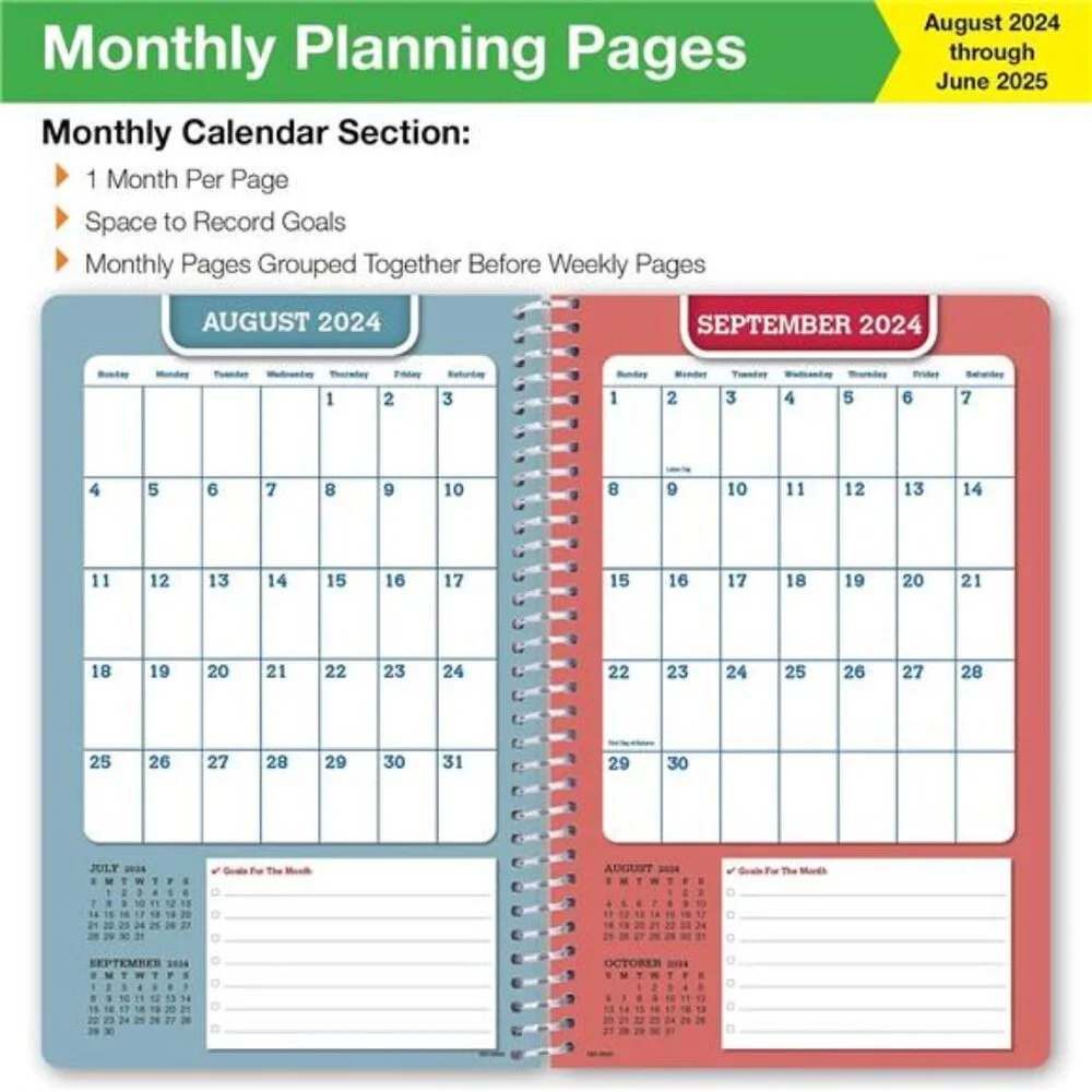 2024-2025 Student Planner: Academic Year, Ruler/Bookmark‎ & Stickers Included